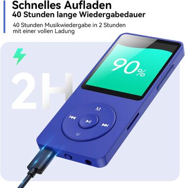 MP3 плеєр AGPTEK 32GB Bluetooth 5.3, 1.8