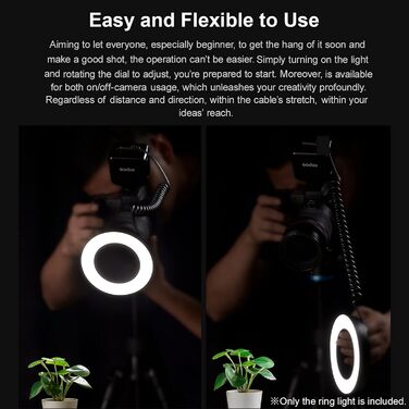 GODOX RING72 LED кільцева лампа для відео та фотозйомки з регулюванням яскравості, 72 LED, 5600K, адаптери 49-77mm