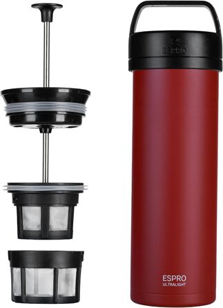 Френч-прес для кави ESPRO Ultralight 475 мл, термос, синій