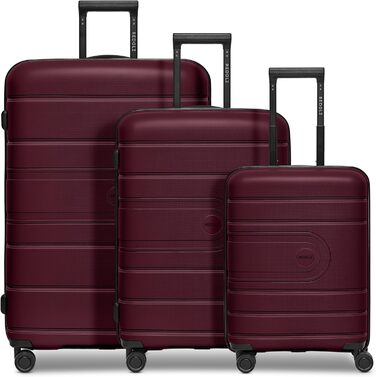 Набір валіз REDOLZ Essentials 11 Trolley Set 3-teilig темно-синій 56 см (Burgundy, розширюваний)