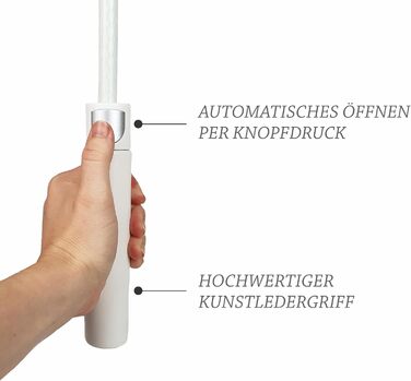 Montagsliebe Transparent Wedding Umbrella - Large 124cm Clear Parasol for Couples