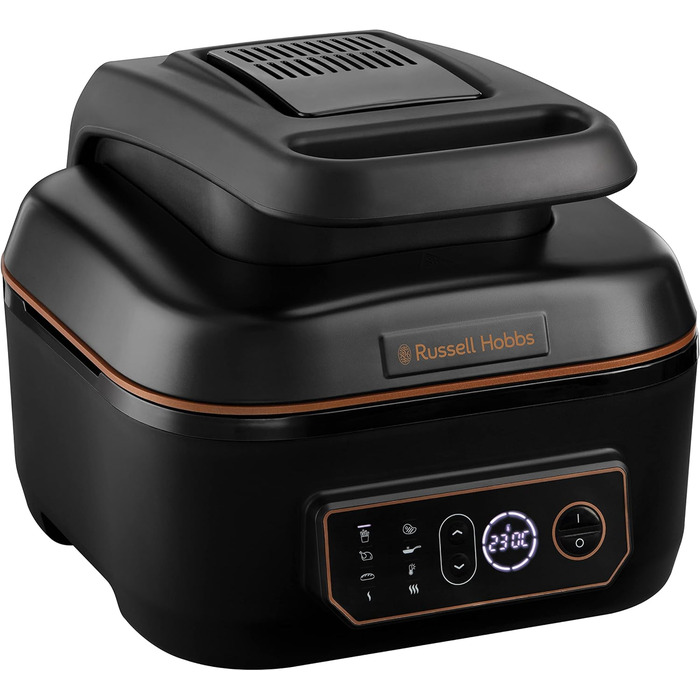 Аерофритюрниця Russell Hobbs SatisFry XL 5,5 л, мультифункціональна, Rapid Air, електрична, гриль, мультикухар, антипригарна, підходить для посудомийної машини, верхнє та нижнє нагрівання, повільне приготування, випічка, модель 26520-56