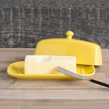 Now Designs Butterdose Rectangular lemon yellow