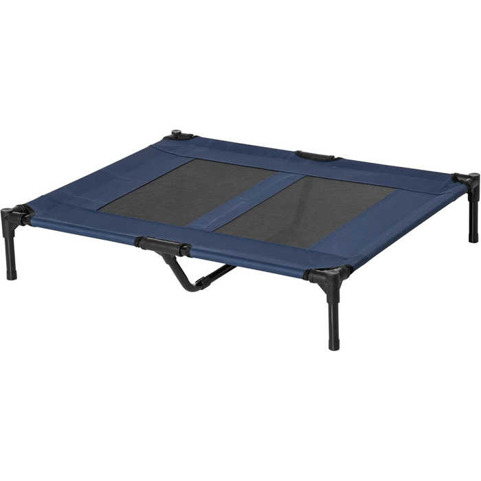 PawHut Лежанка для собак на вулицю, піднята лежанка з дихаючою сіткою, лежанка для домашніх тварин для маленьких та середніх собак, 91 x 69 x 29 см (Блакитний)