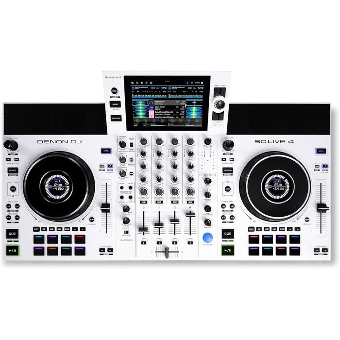 DENON DJ SC LIVE 4 - DJ контролер з розділенням на стеми, Wi-Fi, вбудовані колонки, сумісний з Serato DJ та Virtual DJ
