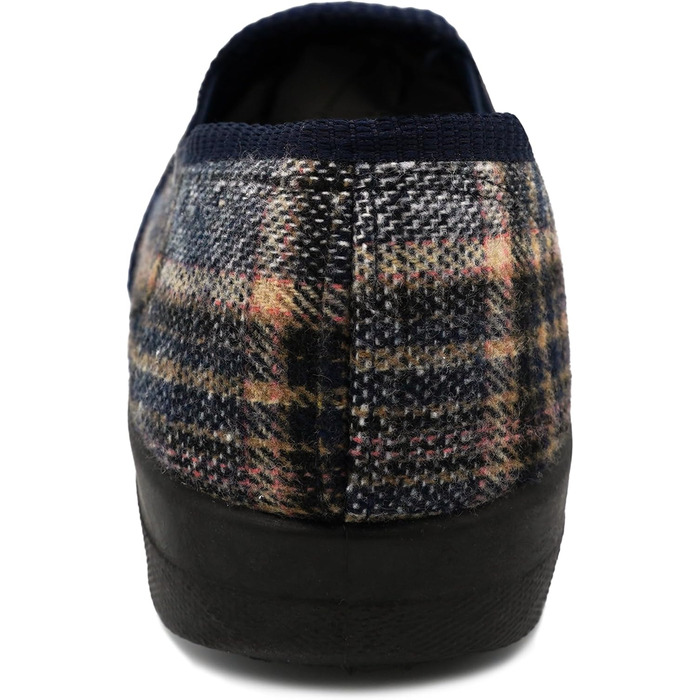 Чоловічі домашні тапочки в клітинку | Зручні капці для чоловіків з антиковзкою підошвою | Легкі та теплі сліпони для дому в класичному дизайні з фетру | Колір: сірий та інші (47 EU, сірий блакитний)