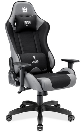 Ігрове крісло IMBA seat Druid, тканина, сіре