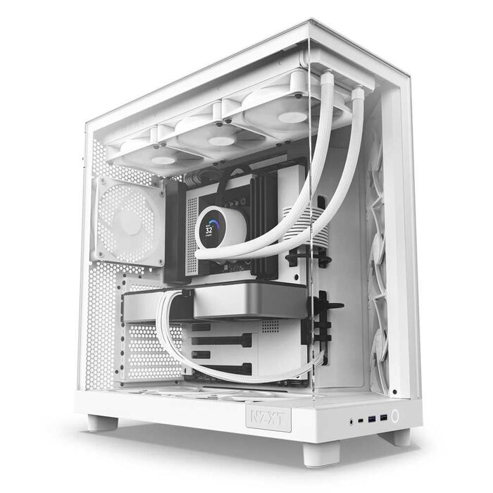 Комп'ютерний корпус NZXT H6 Flow білий