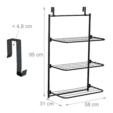Relaxdays Clothes Dryer Door with 3 Wings