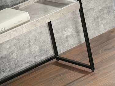 Консольний столик Mebel-Partner бетон, чорний матовий, 110 x 76,5 x 35 см