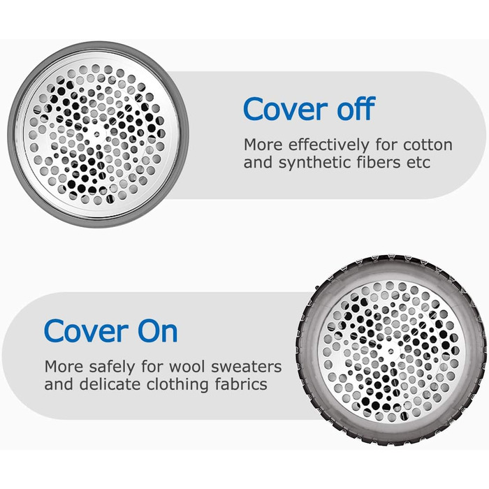 Електричний видальник ворсу Beautural - бездротовий, 3 рівня висоти, 2 швидкості, для різних тканин, сірий