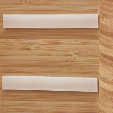Relaxdays Bamboo Bathtub Shelf with Glass Holder