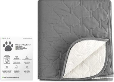 Водонепроникний килимок для собак, килимок для котів, неслизький, міцний, для захисту дивану, ліжка, автокрісла, можна прати в пральній машині (172 x 208 см, темно-сірий)