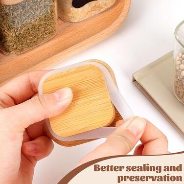 Набір скляних банок для спецій 12 шт. 200 мл з дерев'яною кришкою, набір дозаторів спецій, контейнери для спецій