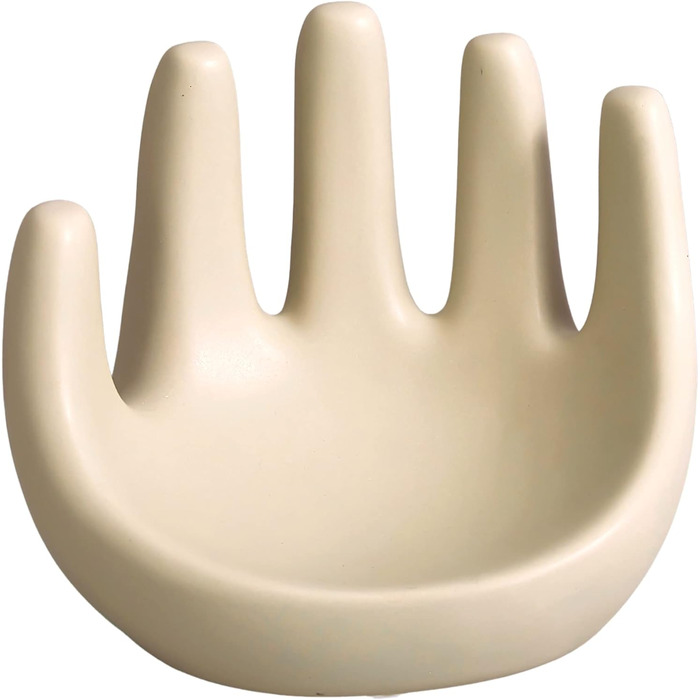 MIAJO Hand Shelf Decoration, Beige Ceramic Sculpture, Boho Shelf Decor, Hand Holder for Jewelry, Smartphone, Keys, Pen and Pencils, Knick-Knacks, Cute Home Decor