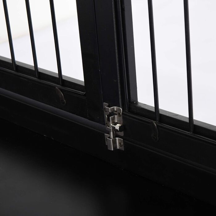 Клітка для собак PawHut, собача будка з 2 входами, замикається, для маленьких собак, 58,5 x 81 x 66 см (Чорний)