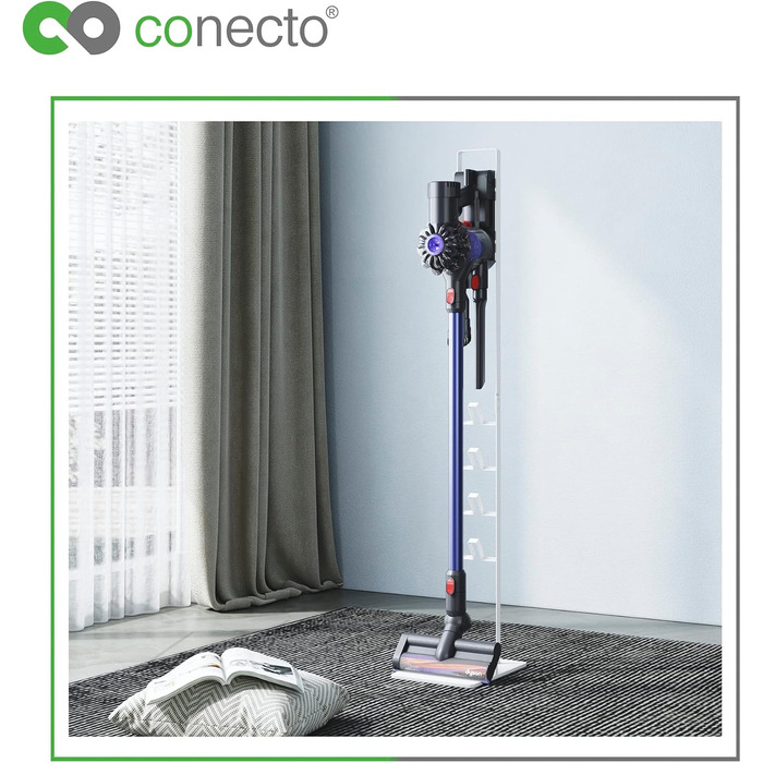 Підставка для пилососа Conecto: універсальна сумісна з Dyson V11, V8, V7, V15, V12, V10, біла