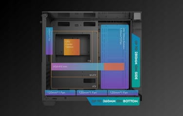 Корпус для комп'ютера darkFlash TH285 Cube Case ATX aRGB, 4 вентилятори, загартоване скло