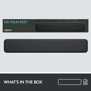 Підставка для зап'ястя Logitech MX Palm Rest Graphite - для клавіатур MX Keys, преміум-матеріал