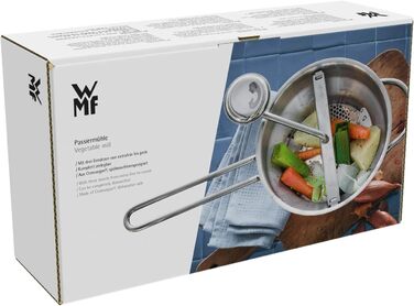 Прес для овочів і фруктів WMF Gourmet, 3 насадки, 19x11,5 см, нержавіюча сталь Cromargan, розбірний