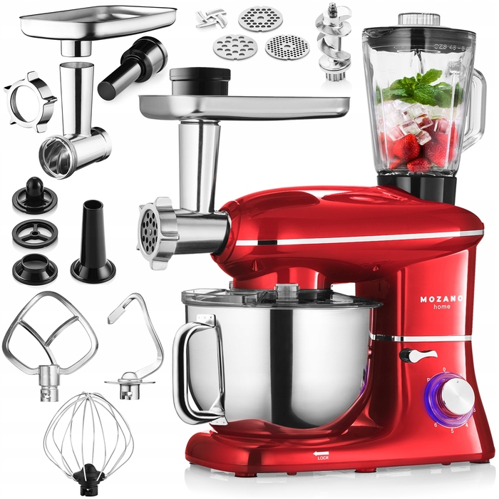 Кухонний комбайн Mozano Kitchen Assistent, 3200 Вт, червоний