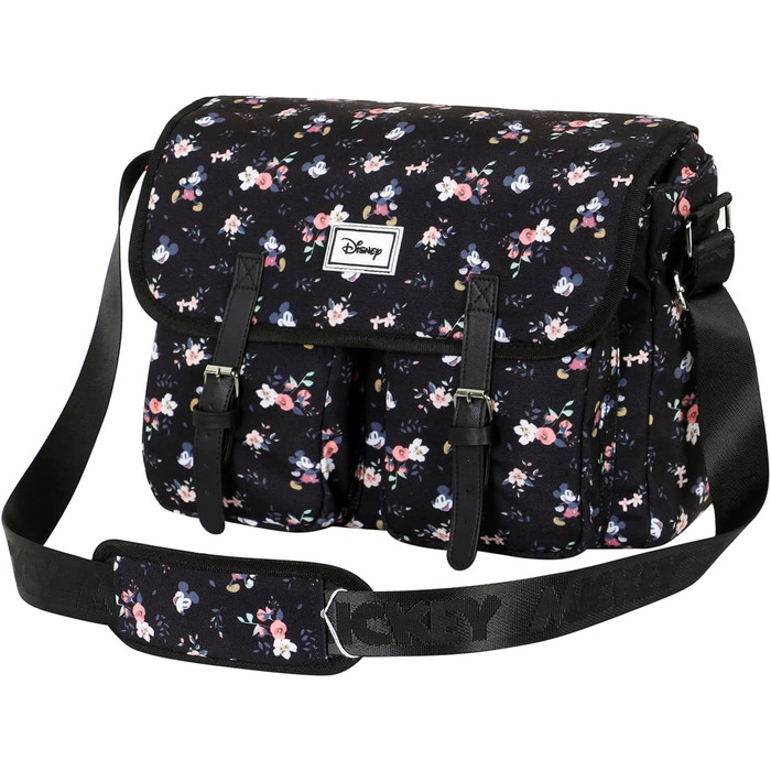 Mickey Mouse Nature-Large Satchel Shoulder Bag, Black