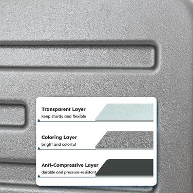 Набір валіз TydeCkare 20/28' (55/66/76 см): 20' ручна валіза з кишенею для ноутбука, 28' велика валіза 101л, ABS+PC, з TSA замком, помаранчевий (темно-сірий), 3 шт.