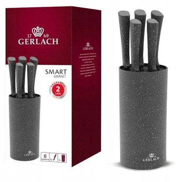 Набір ножів у підставці Gerlach Smart Granit, 5 предметів