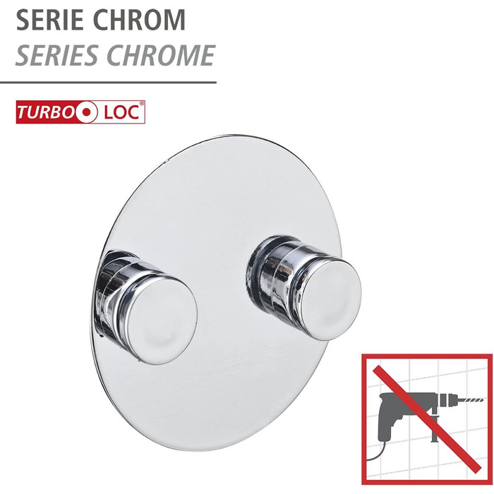 Кріплення WENKO Turbo-Loc® для ванної кімнати (0 x 6 x 6 см, адаптер DUO, 1 шт.)