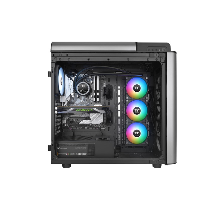 Система водяного охолодження Thermaltake TH360 V2 Ultra ARGB Sync з LCD 2.1' (480x480), 3x 120mm вентилятори, сумісна з Intel LGA1851/1700 та AMD AM5/AM4, чорний колір