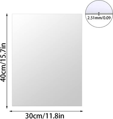 Дзеркальні плитки самоклеючі 40x30 см (2 шт.) - акрилові, для декору стін