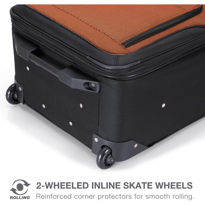 Набір валіз Travel Select Amsterdam (8 шт.) - червоний, оранжевий, сірий, 88 літрів, розширюваний, з розширенням