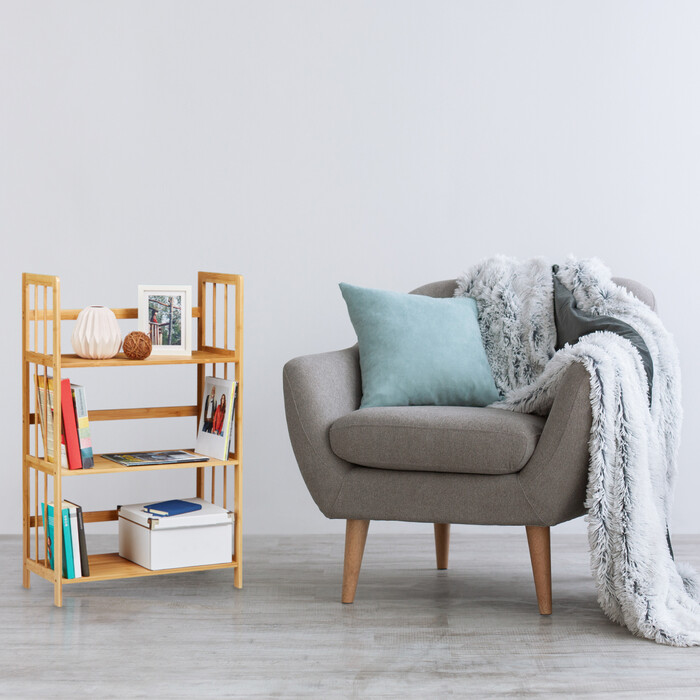 Relaxdays Bamboo Shelf