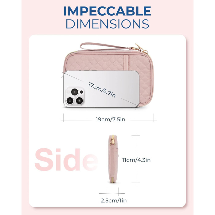 Органайзер для кабелів Bagsmart: рожевий, для подорожей, USB, зарядні пристрої та аксесуари