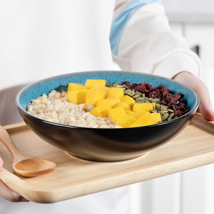 Набір супових тарілок Bubble 4 шт. з кераміки, 950 мл, для 4 осіб (Vancasso)