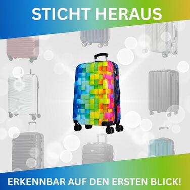 Валіза NOWI з жорстким корпусом, середнього розміру, 68L, 8 коліс, 360°, ABS, з кодовим замком та телескопічною ручкою – для подорожей, ручної поклажі, середній розмір, Trolley