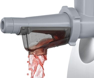 М'ясорубка Bosch MFW68660 сріблясто-чорна, 2200 Вт, насадки для ковбас, 4 тертки, 3 диски з нержавіючої сталі (3, 4.8, 8 мм)