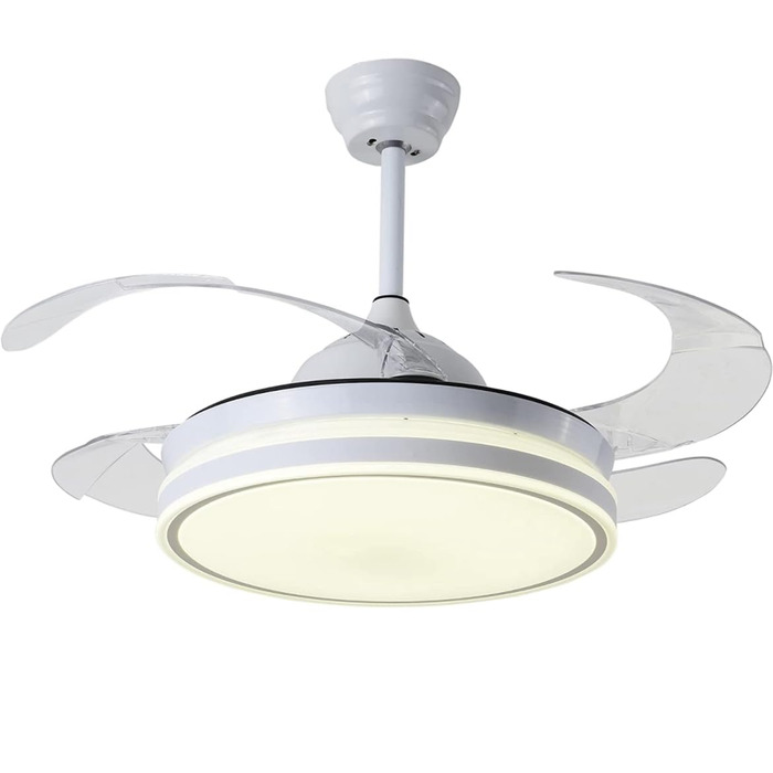 Вентилятор стельовий Bel Air Asgard 108 см з LED, DC-мотор, пульт, 3 режими, білий MINI