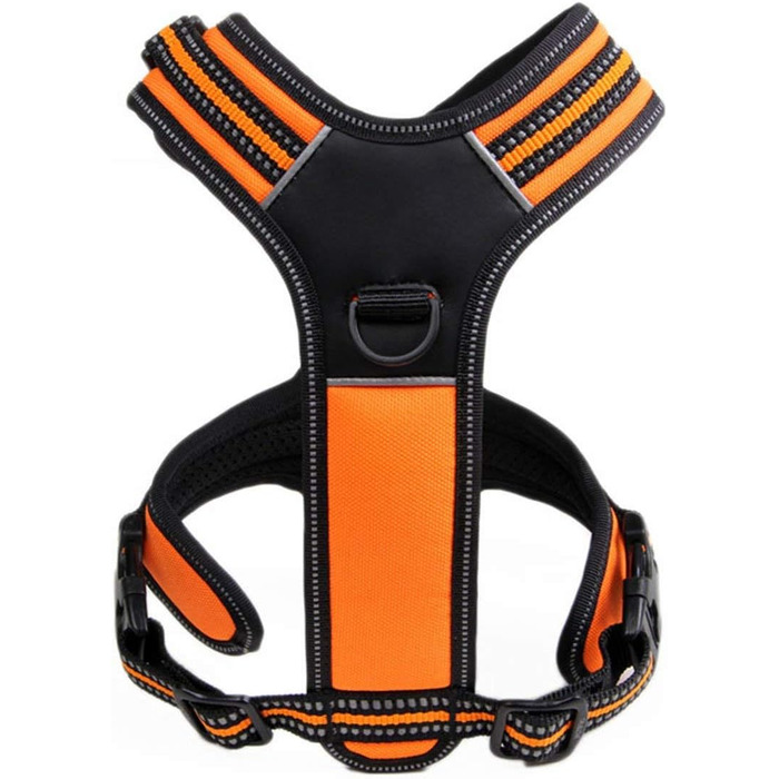 Шлейка для собак Truelove TLH5551 з ручкою, м'яка, з відбиваючим матеріалом, XS, помаранчевий