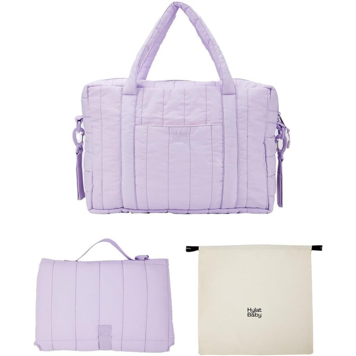 Hylat Baby Diaper Bag with Changing Mat and Cotton Bag - modern bag for diapers and baby essentials – ideal for on the go