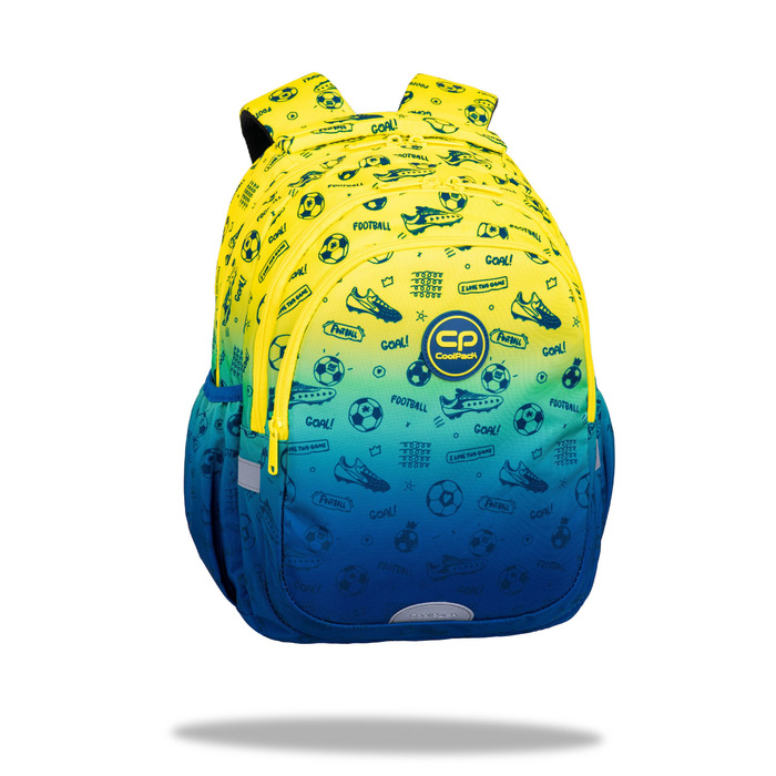Великий багатокамерний шкільний рюкзак CoolPack 21 л зі світловідбивачами