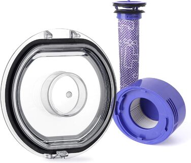 Dyson V11/V15/SV14/SV15/SV22 Large Dust Bin Replacement - Compatible with V7/V8 Lid & Filters