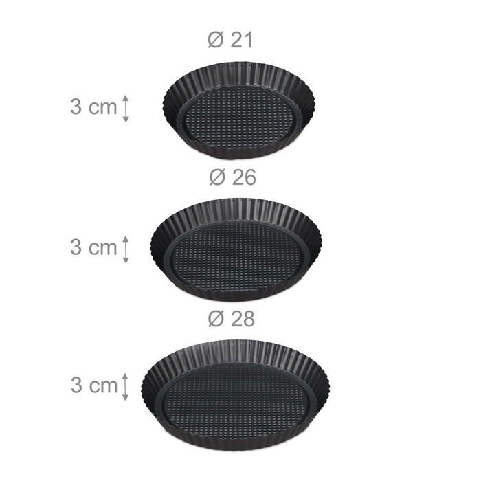 Relaxdays Obstbodenform assorted sizes, 3-piece set