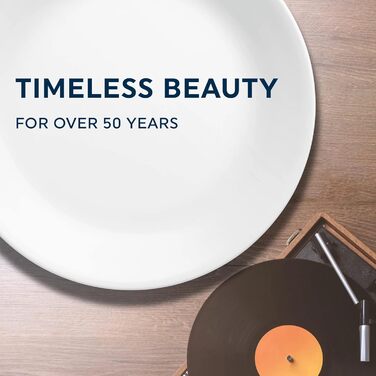 Corelle Tafelservice 18 предметів, чорно-білий, для 6 осіб, стійкий до сколів, включає тарілки (26 см, 17 см)