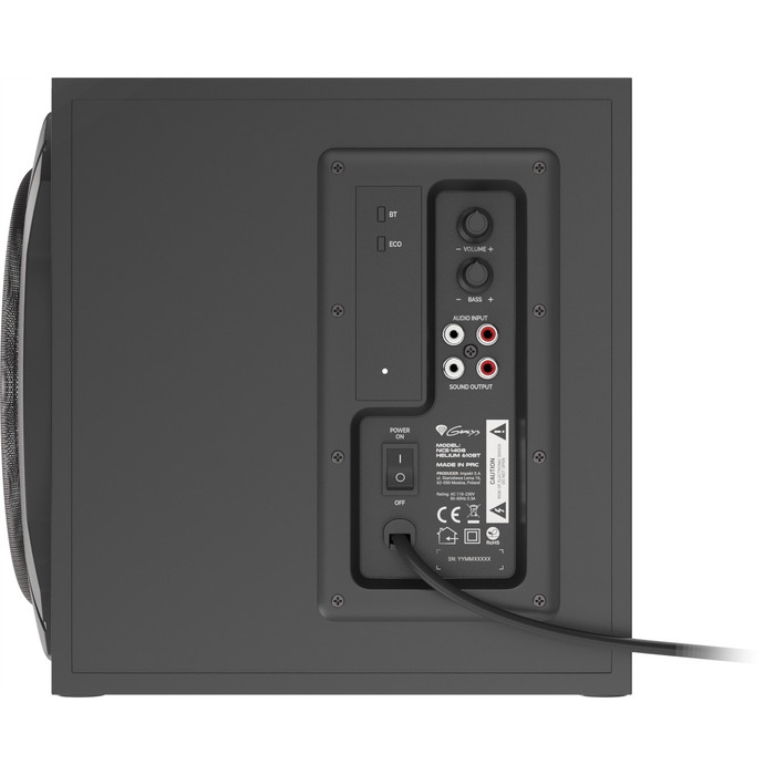 Акустична система 2.1 Genesis Helium 610BT, 60 Вт, чорна