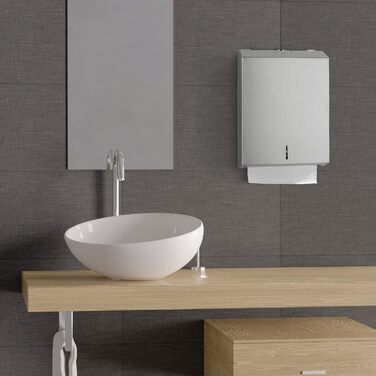 Multifold Paper Towel Dispenser Wall Mount - Multifold Trifold Paper Towel Dispenser, Large Capacity Stainless Steel Tissue Holder, Suitable for Bathrooms and Public Places