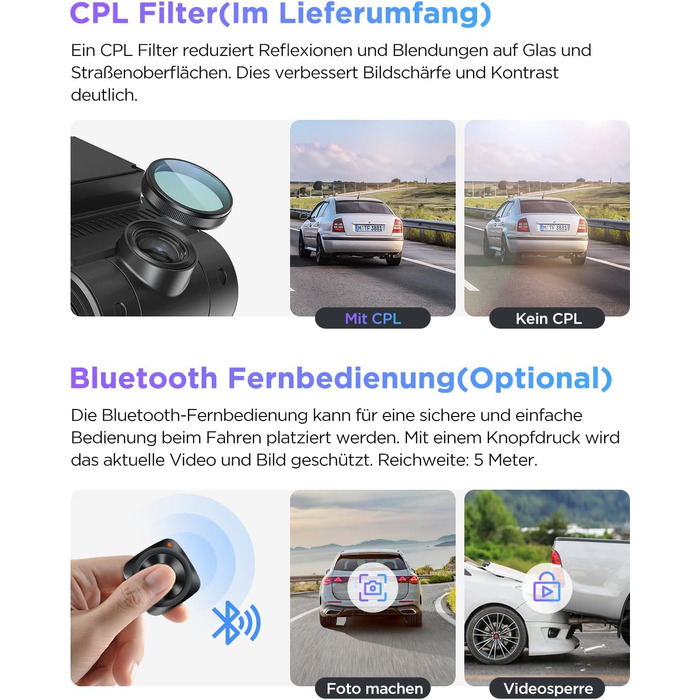 Автомобільний відеореєстратор VIOFO A229 Pro 3CH (4K+2K+1080P), Dual STARVIS 2, GPS, 5GHz WLAN, 3-канальний