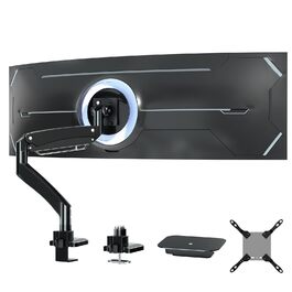 Кронштейн для монітора PUTORSEN Ultrawide 22-57 дюймів, регульований за висотою, настільний тримач до 27 кг, VESA до 200x200 мм, чорний