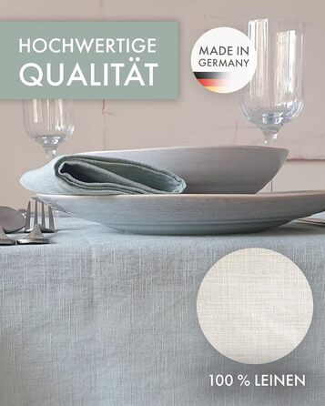Farnberg Premium Linen Table Runner - Modern Table Decoration for Kitchen Table, Dining Table - Table Runner - Tablecloth - (40 x 150 cm) - Solid Mint