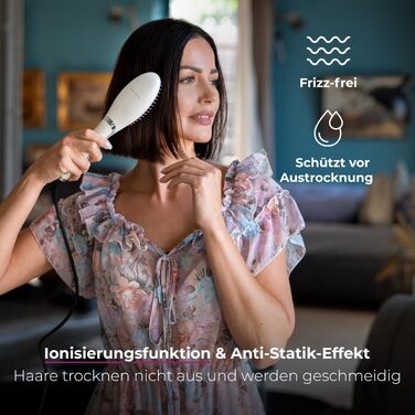 Плойка-щітка ProfiCare® PC-GB 3021 з керамічним покриттям | Випрямляч для волосся | Швидкий нагрів | LED-індикатор | Термостійкий кабель